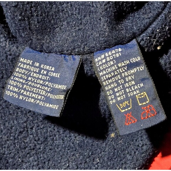 VTG Tommy Hilfiger Sailing Jacket Flag 2X Color Block Hood 1/4 Zip Fleece Lined - Picture 6 of 12